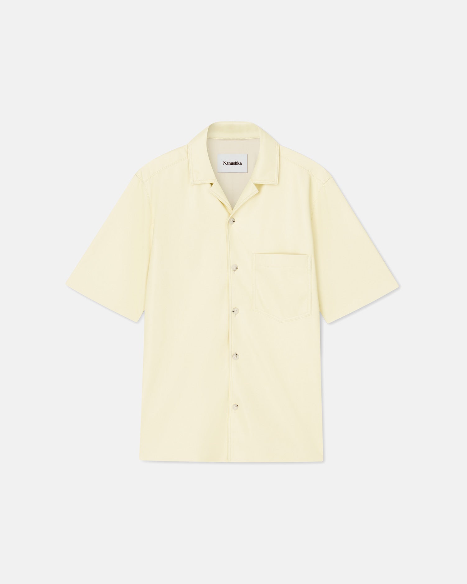 Bodil - Sale Okobor™ Alt-Leather Shirt - Moon – Nanushka