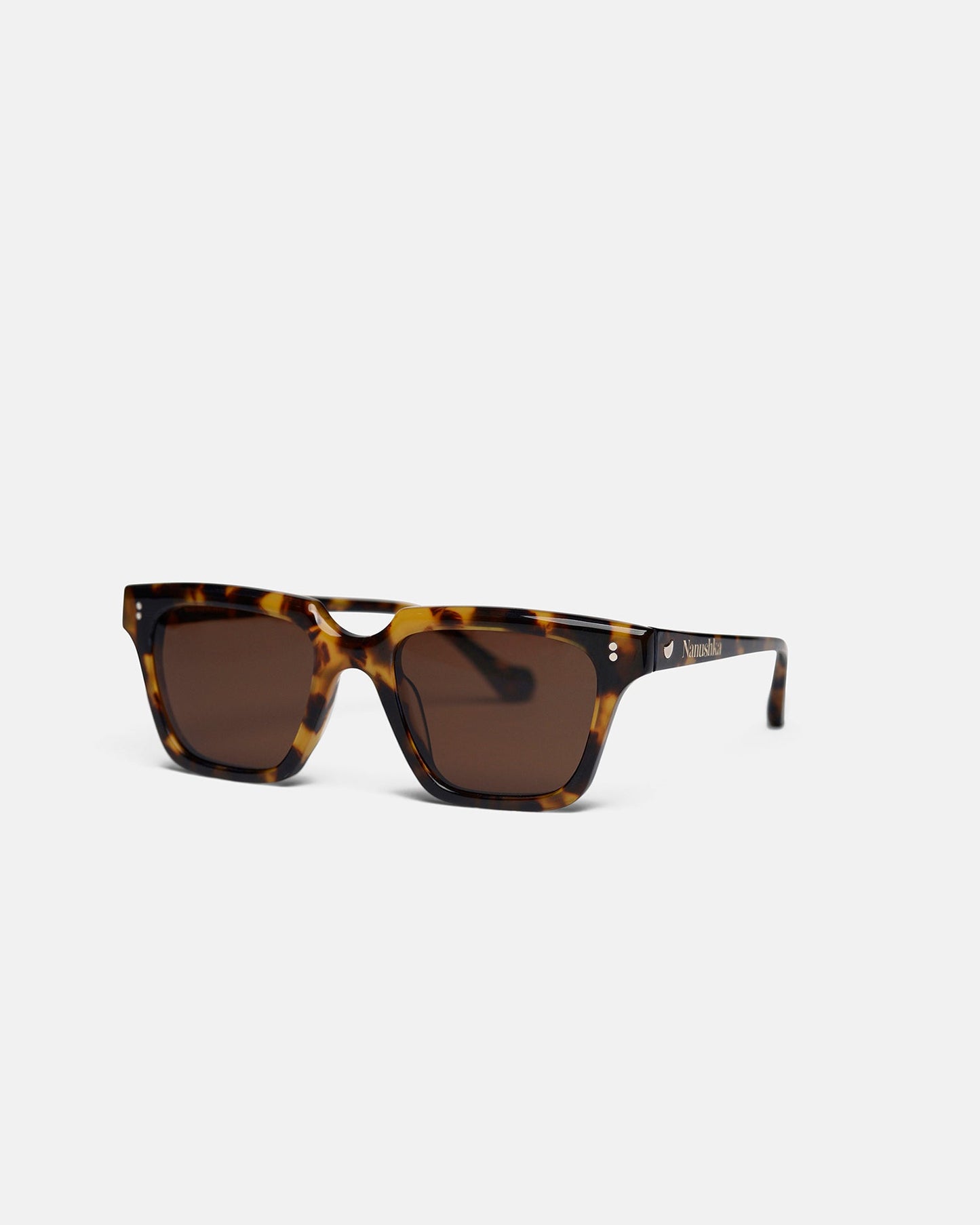 Cadao - Bio-Plastic Angular Sunglasses - Dark Amber