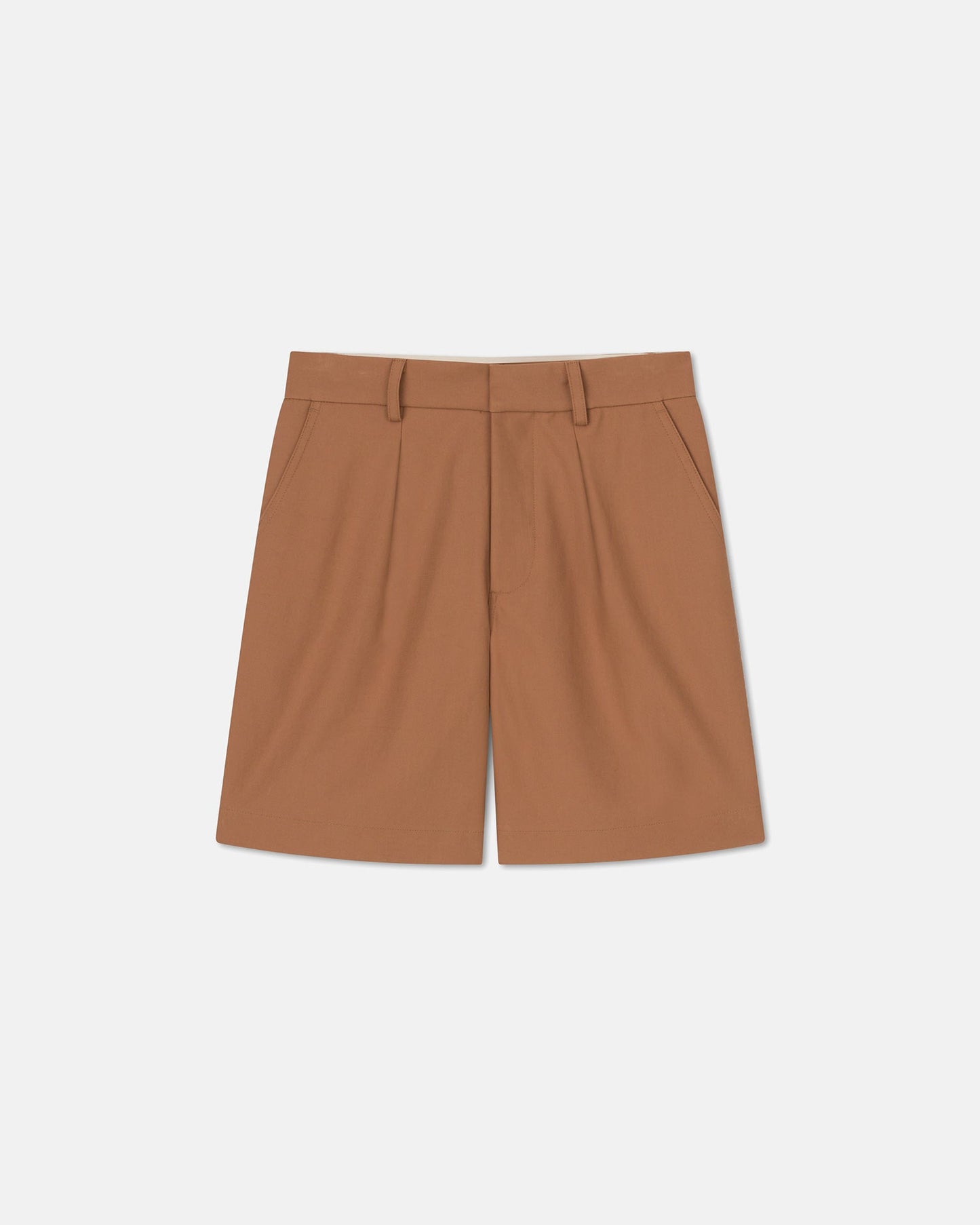 Callen - Structured Twill Shorts - Rust Twill