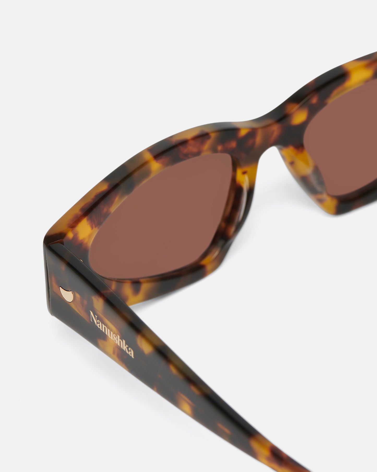 Crista - Bio-Plastic D-Frame Sunglasses - Dark Amber