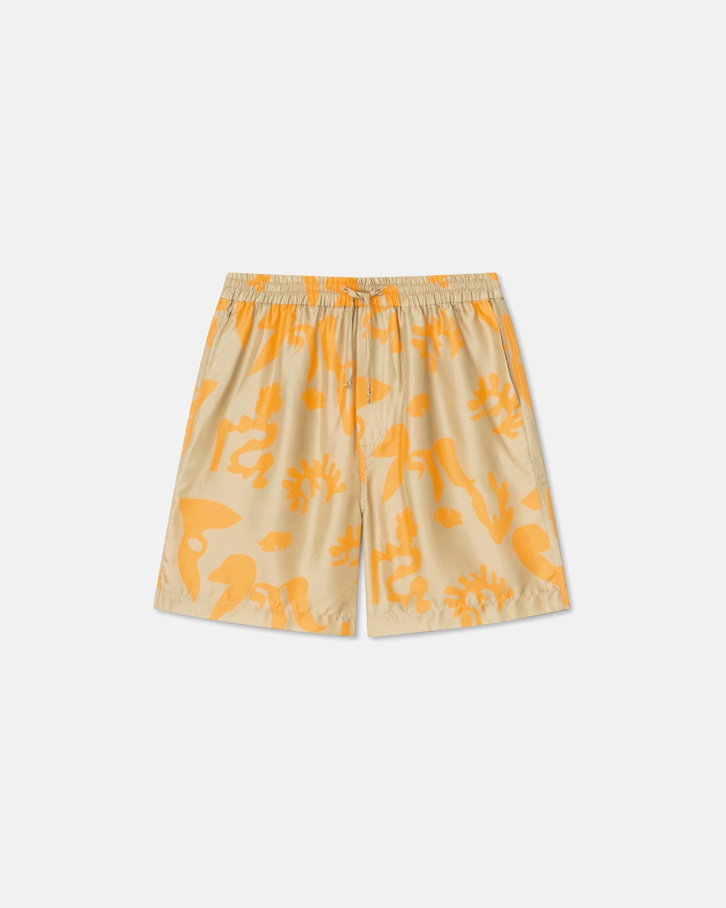 Doxxi - Printed Silk-Twill Shorts - Ibiza Orange – Nanushka