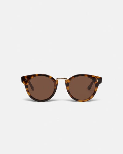 Duy - Bio-Plastic Round-Frame Sunglasses - Dark Amber