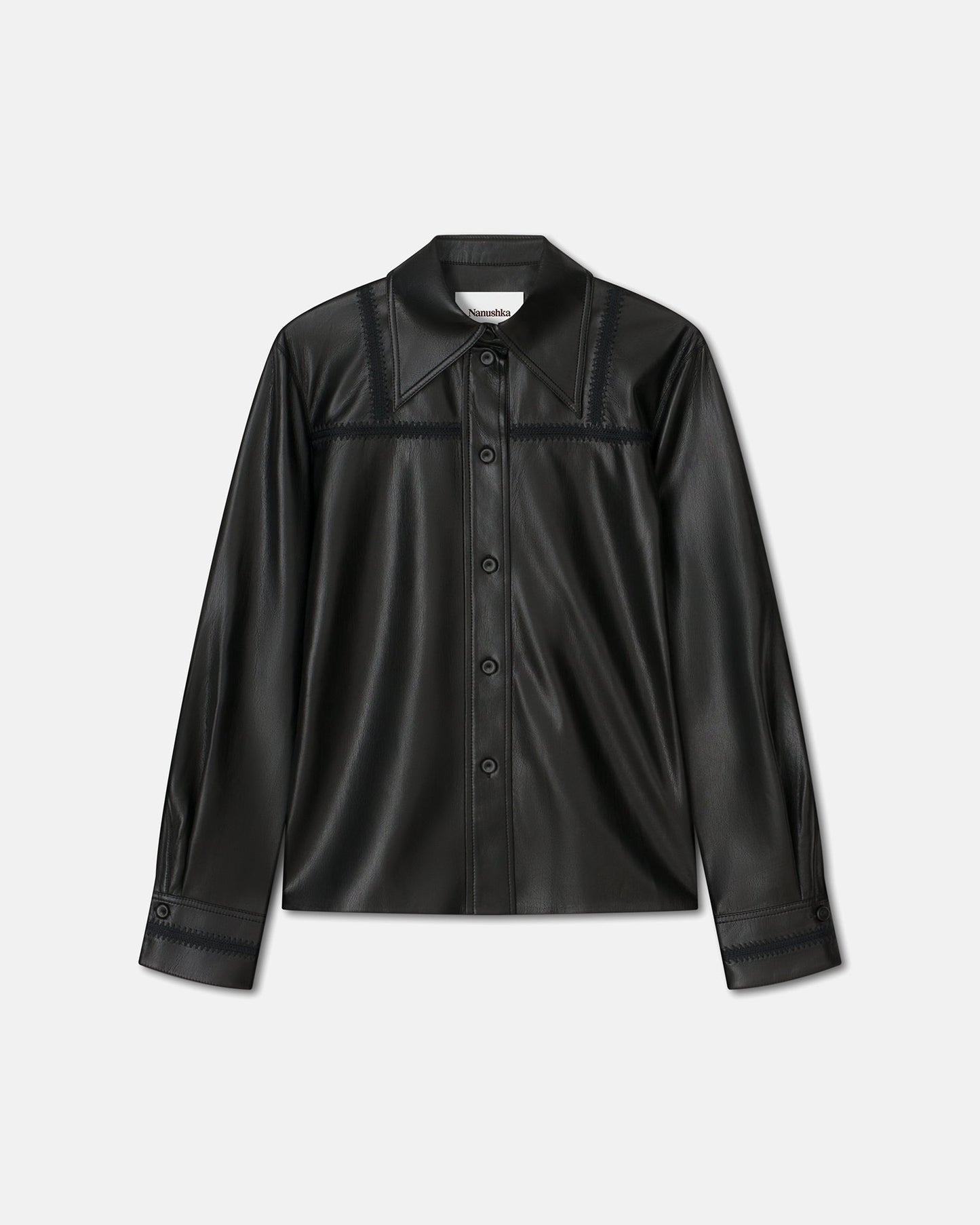 Estella - Okobor™ Alt-Leather Shirt - Black