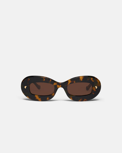 Gimma - Oval-Frame Sunglasses - Tortoishell