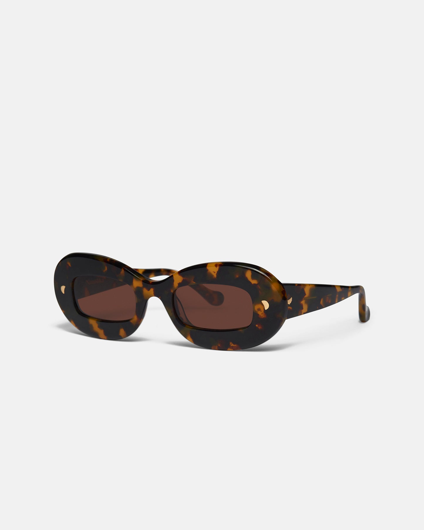Gimma - Oval-Frame Sunglasses - Tortoishell