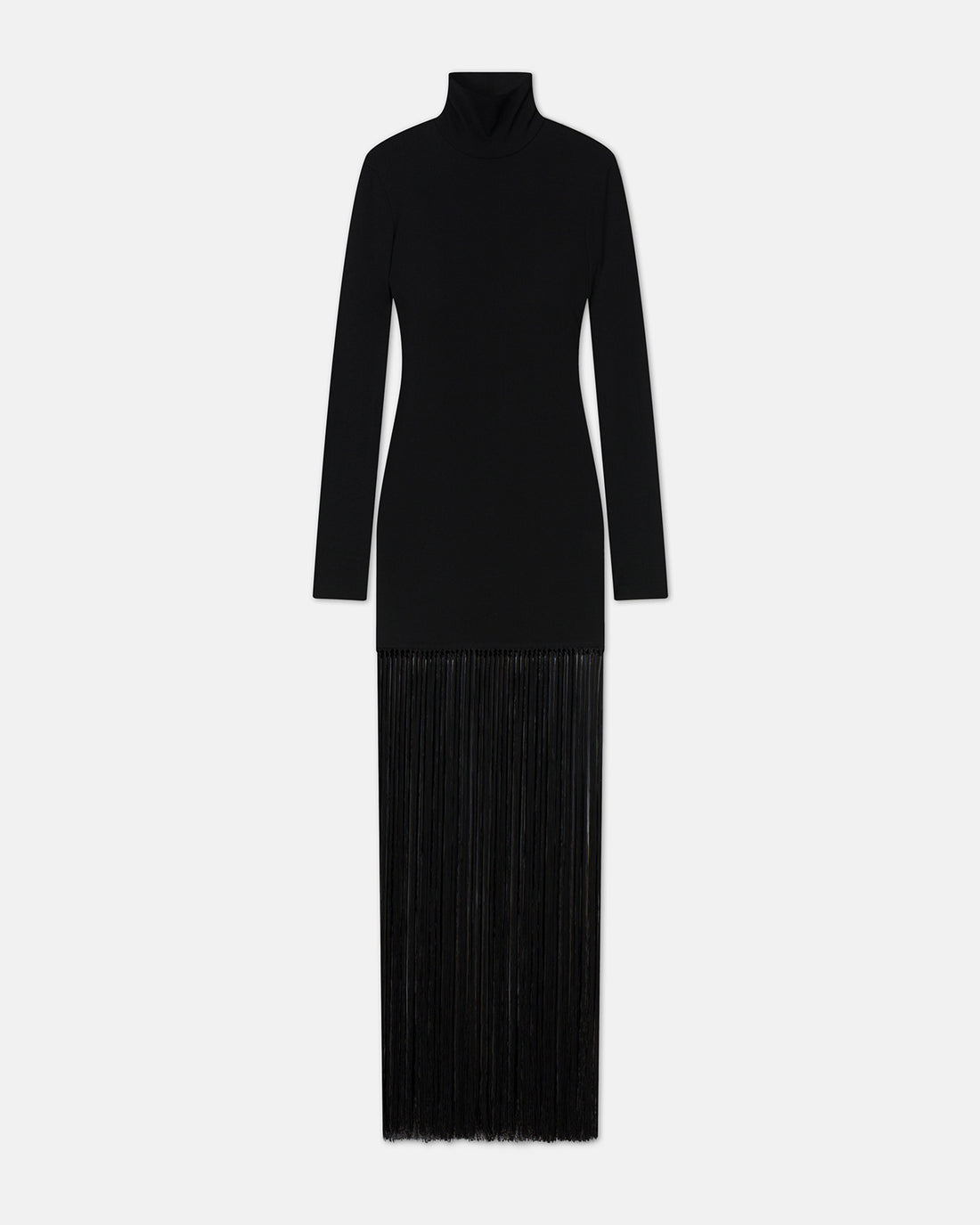 Hazina - Archive Fringed Mesh-Jersey Dress - Black – Nanushka