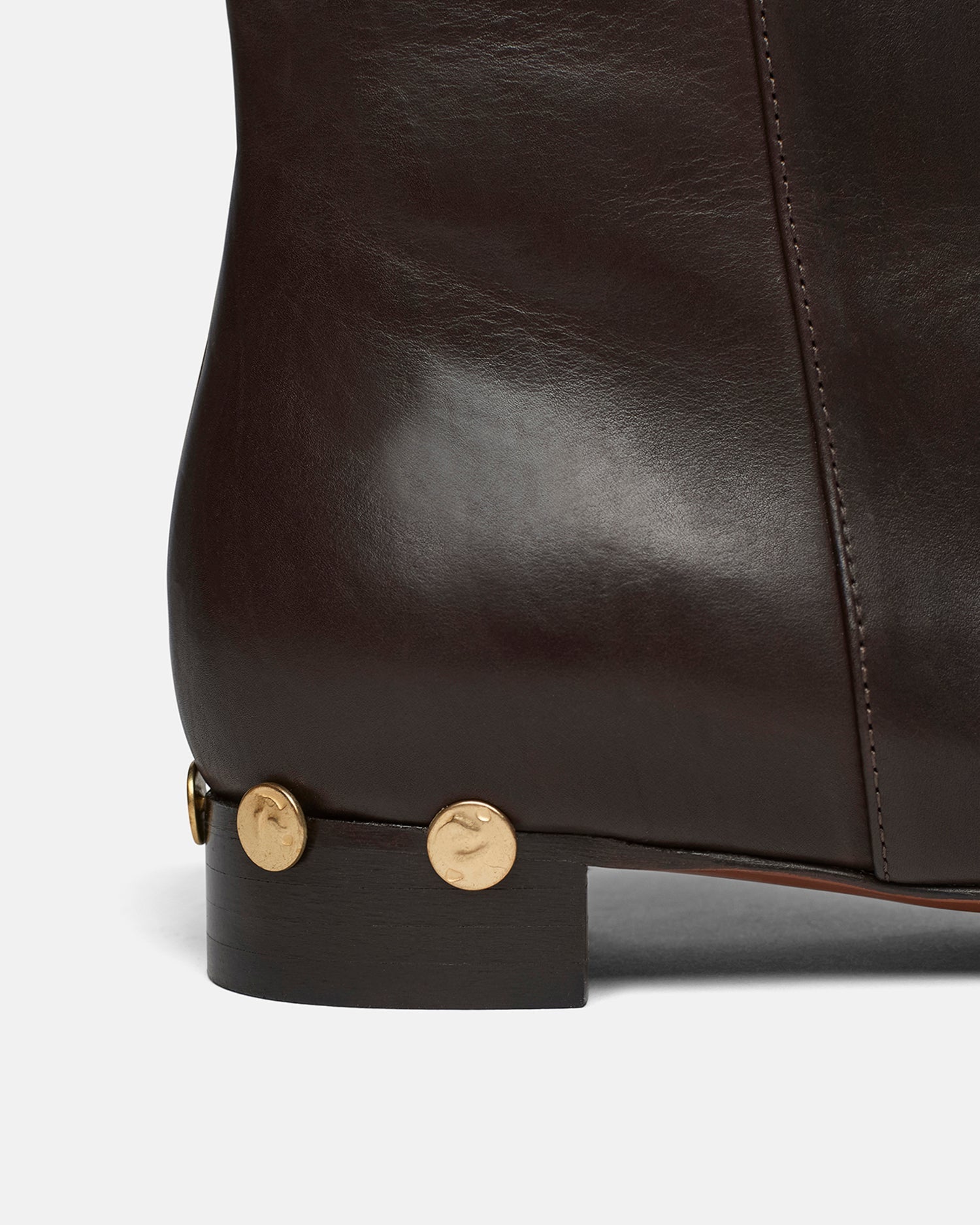 Isla - Elongated Square Toe Boots - Dark Chocolate