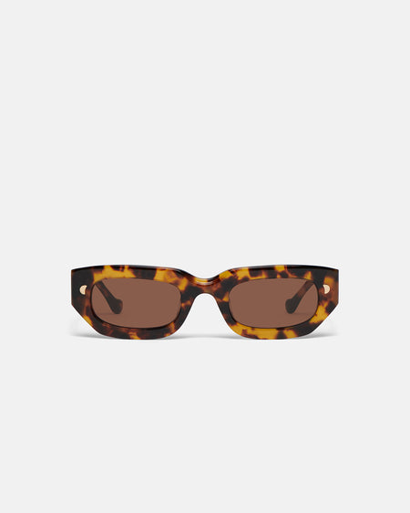 Kadee - Bio-Plastic D-Shaped Sunglasses - Dark Amber