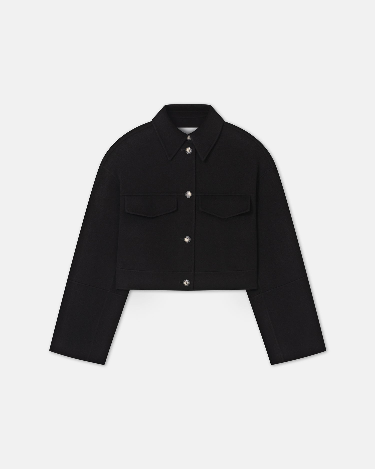Kalare - Double Wool And Silk Blend Jacket - Black – Nanushka