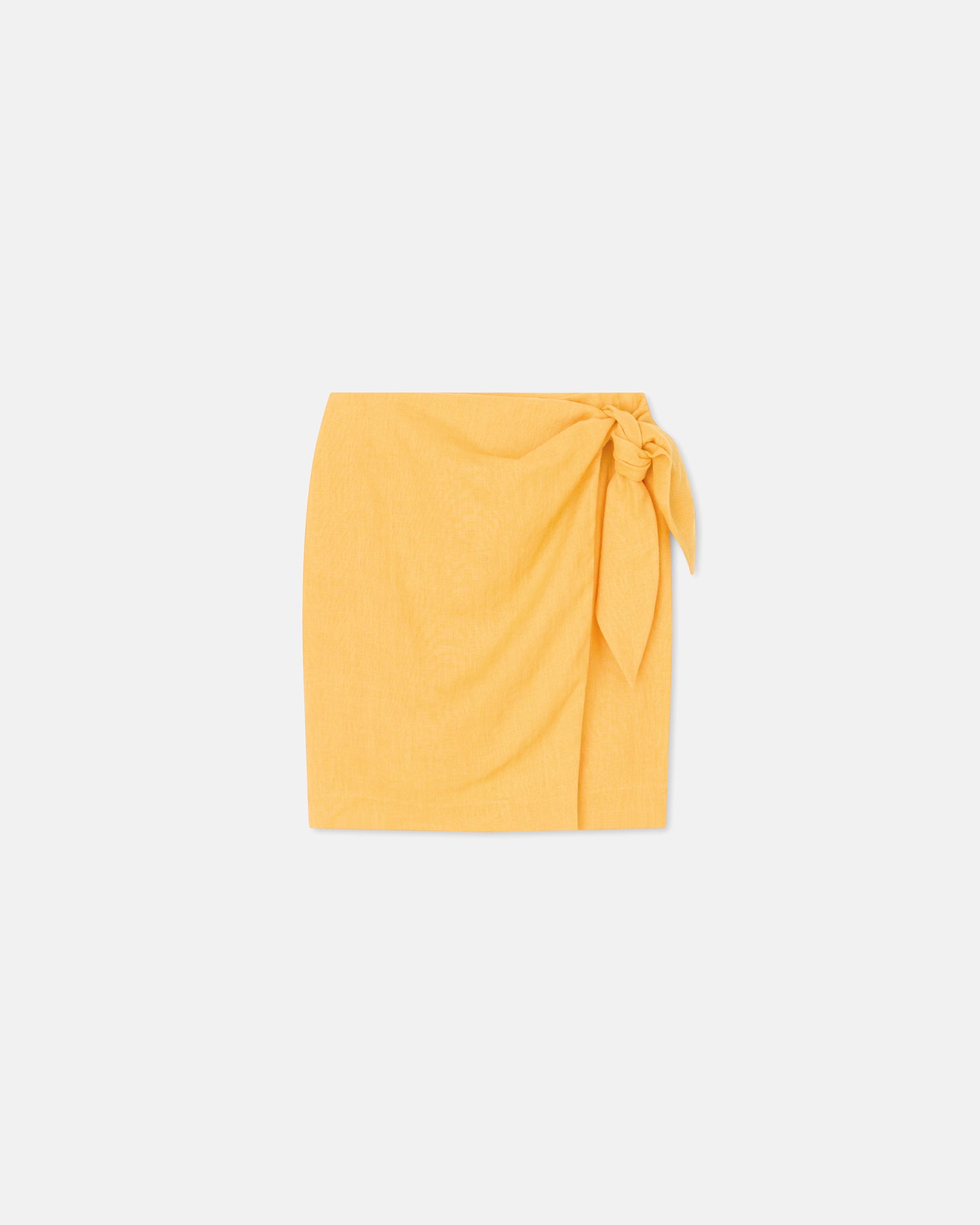 Keona - Linen Wrap Skirt - Orange Pf23