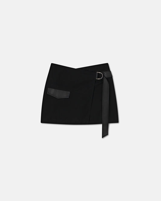 Laureen - Okobor™ Trim Skirt - Off Black
