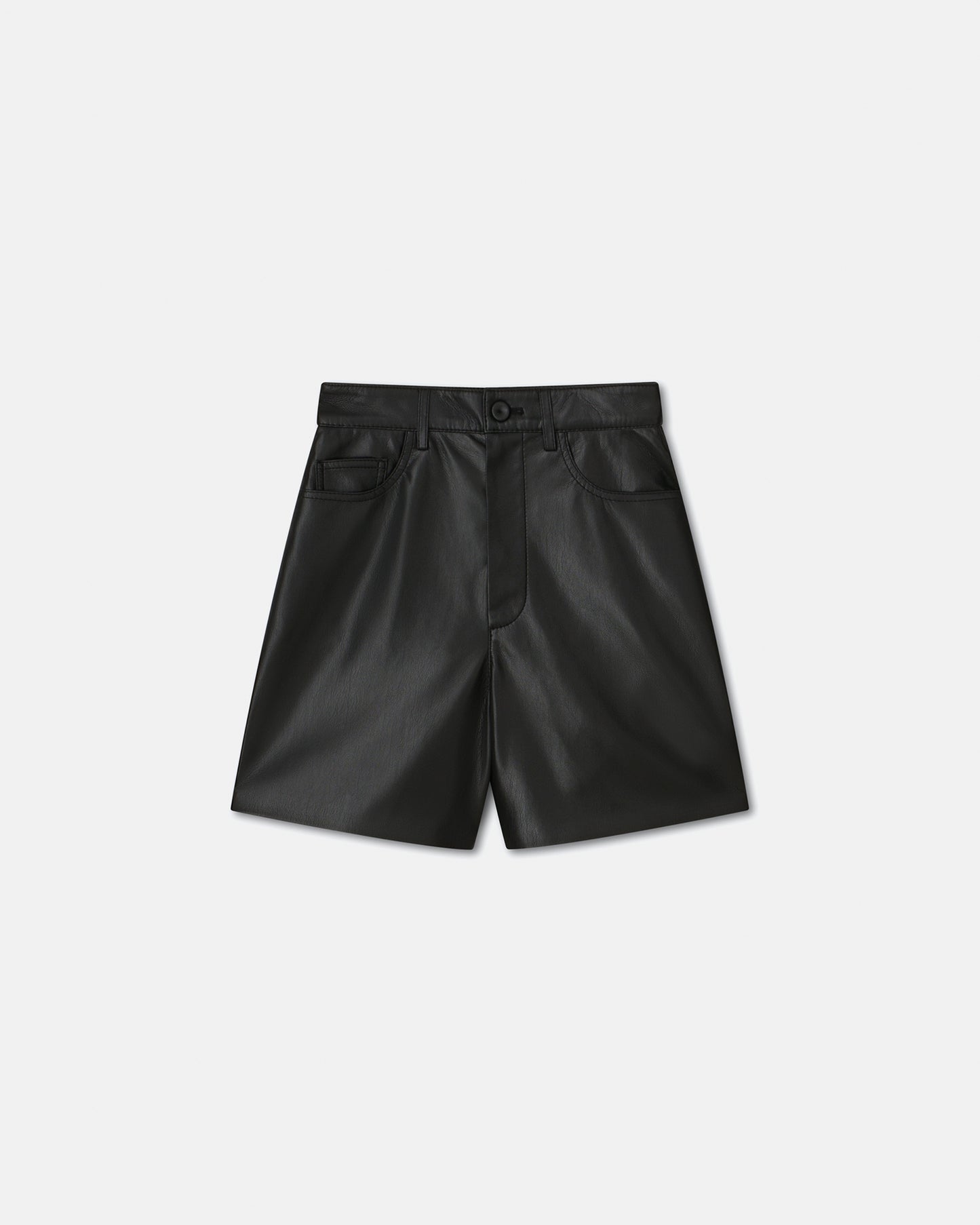 Leana - Okobor™ Alt-Leather Shorts - Black