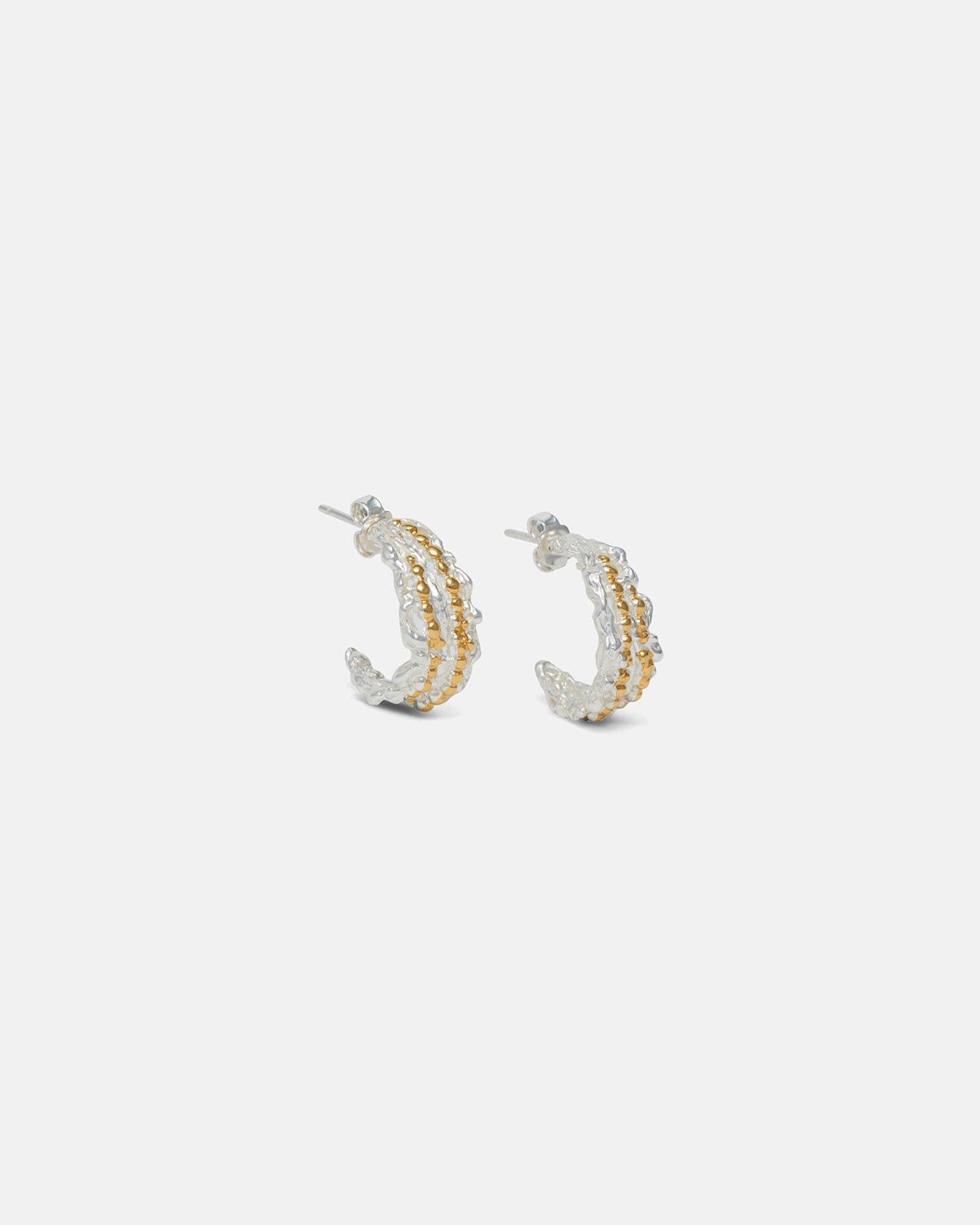 Leda - Gold Plated Recycled Silver Earrings