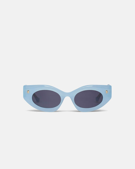 Leonie - Bio-Plastic Oval Sunglasses - Blue Ss22