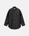 Martin - Regenerated leather overshirt - Black