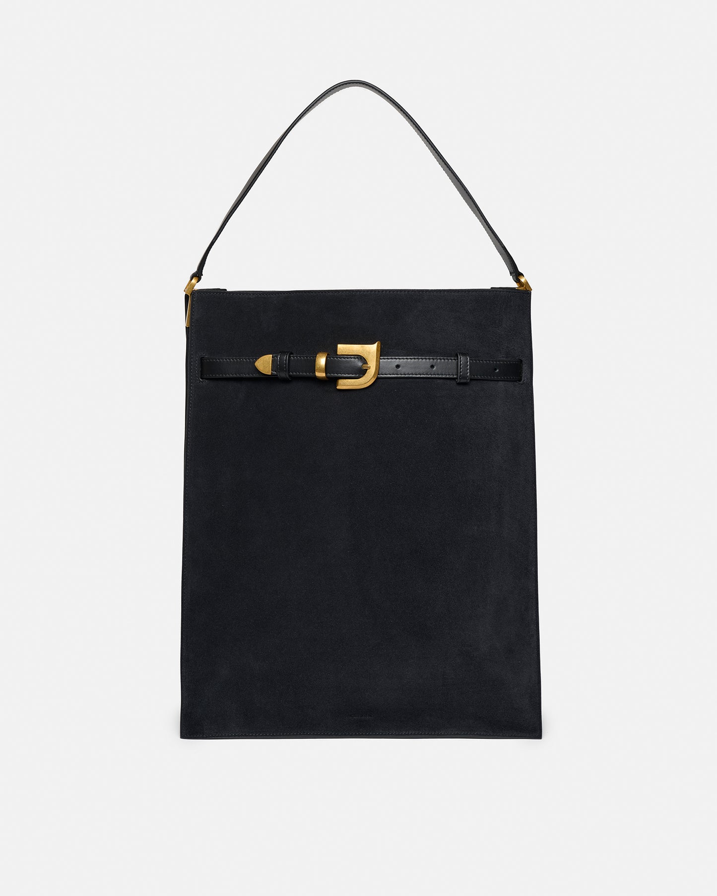 Harmonica Maxi - Suede Bag - Black