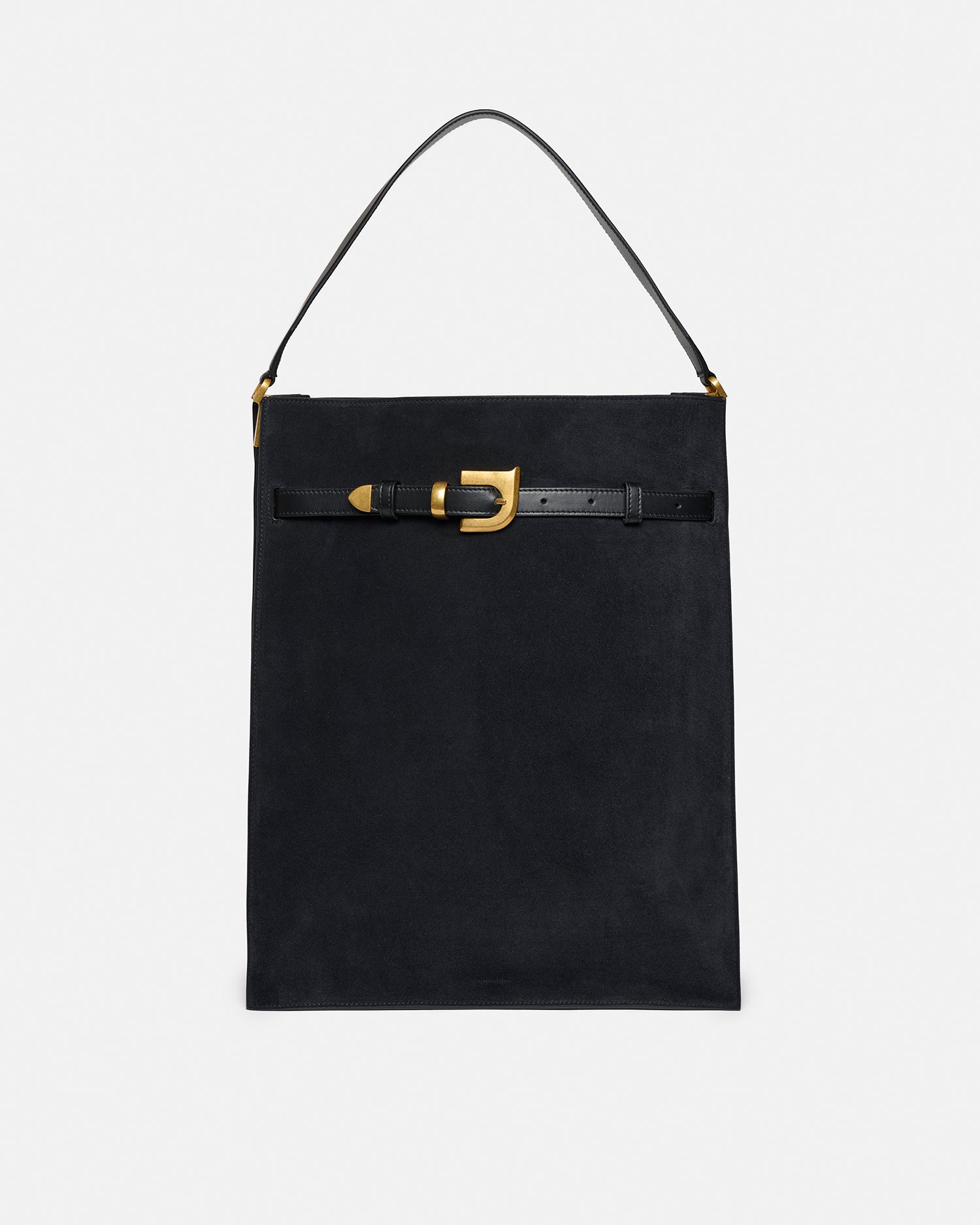 Harmonica Maxi - Suede Bag - Black