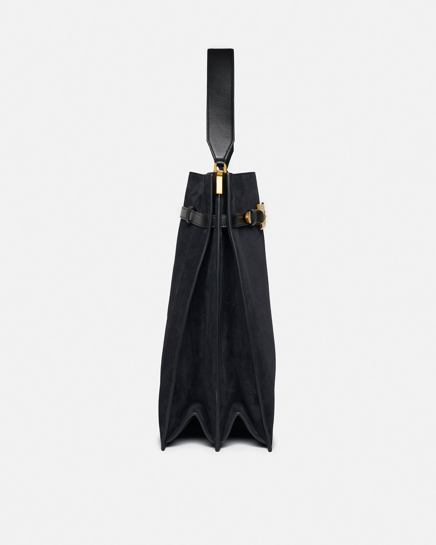 Harmonica Maxi - Suede bag - Black – Nanushka
