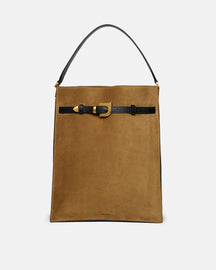Harmonica Maxi - Suede Bag - Brown