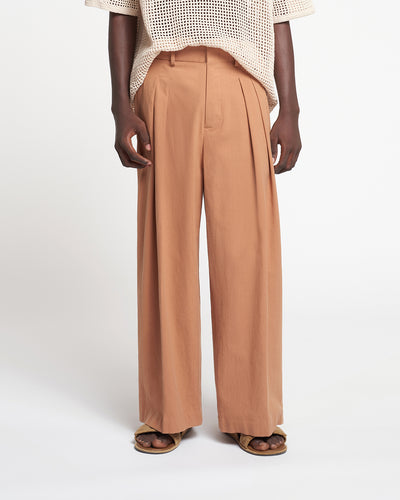 Borre - Washed-Calico Pants - Rust