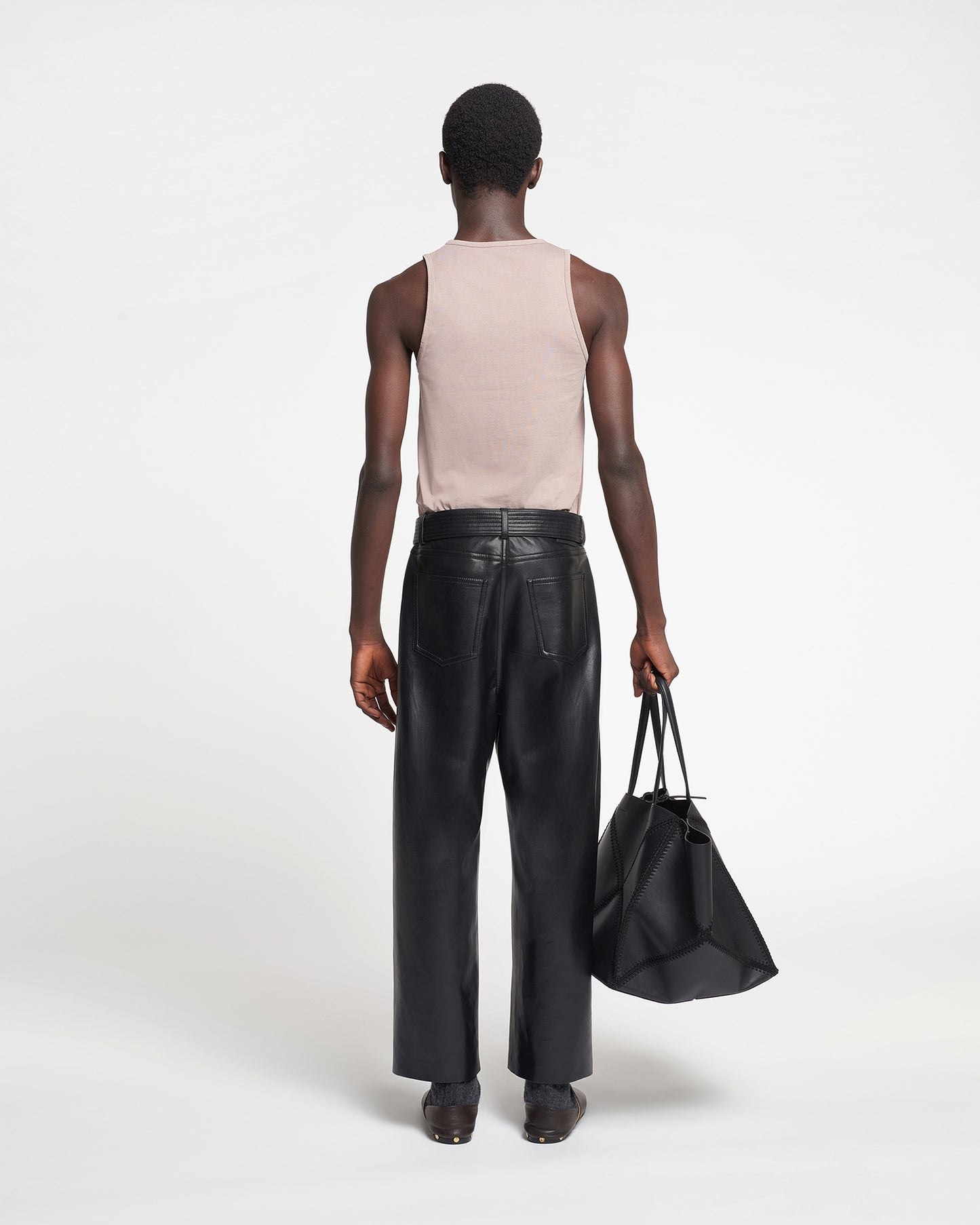 Ferre - Regenerated Leather Pants - Black