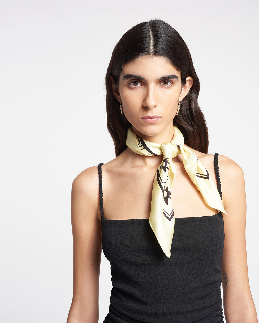 Shoul - Silk scarf - Moonbeam-Brown Kopjafa