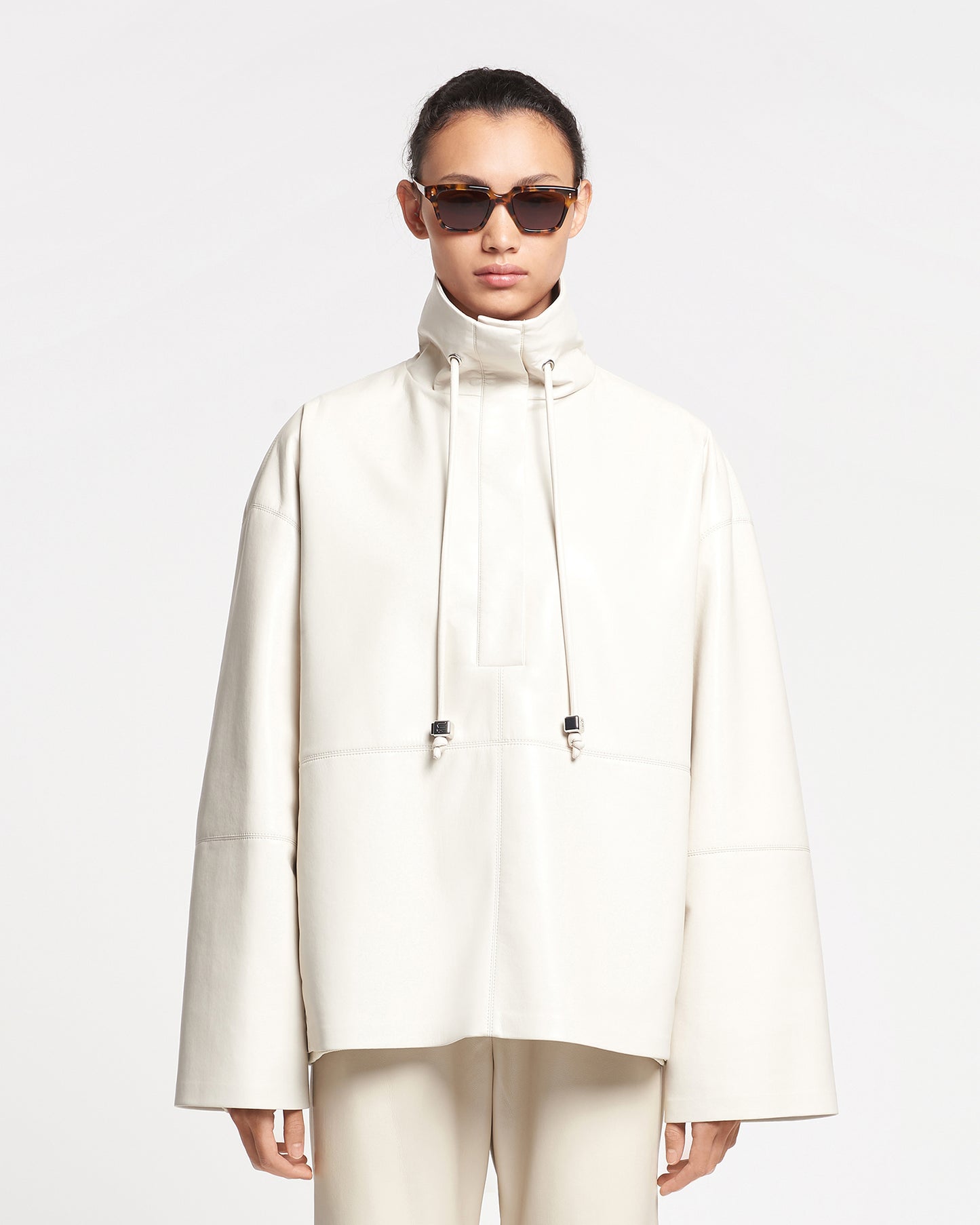 Yvette - Regenerated Leather Jacket - Crayon