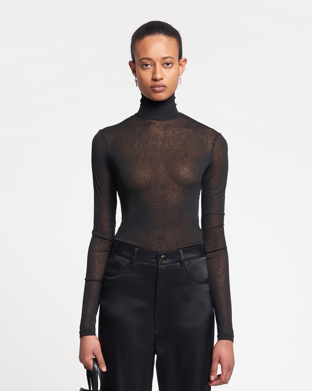 Harri - Turtleneck top - Black