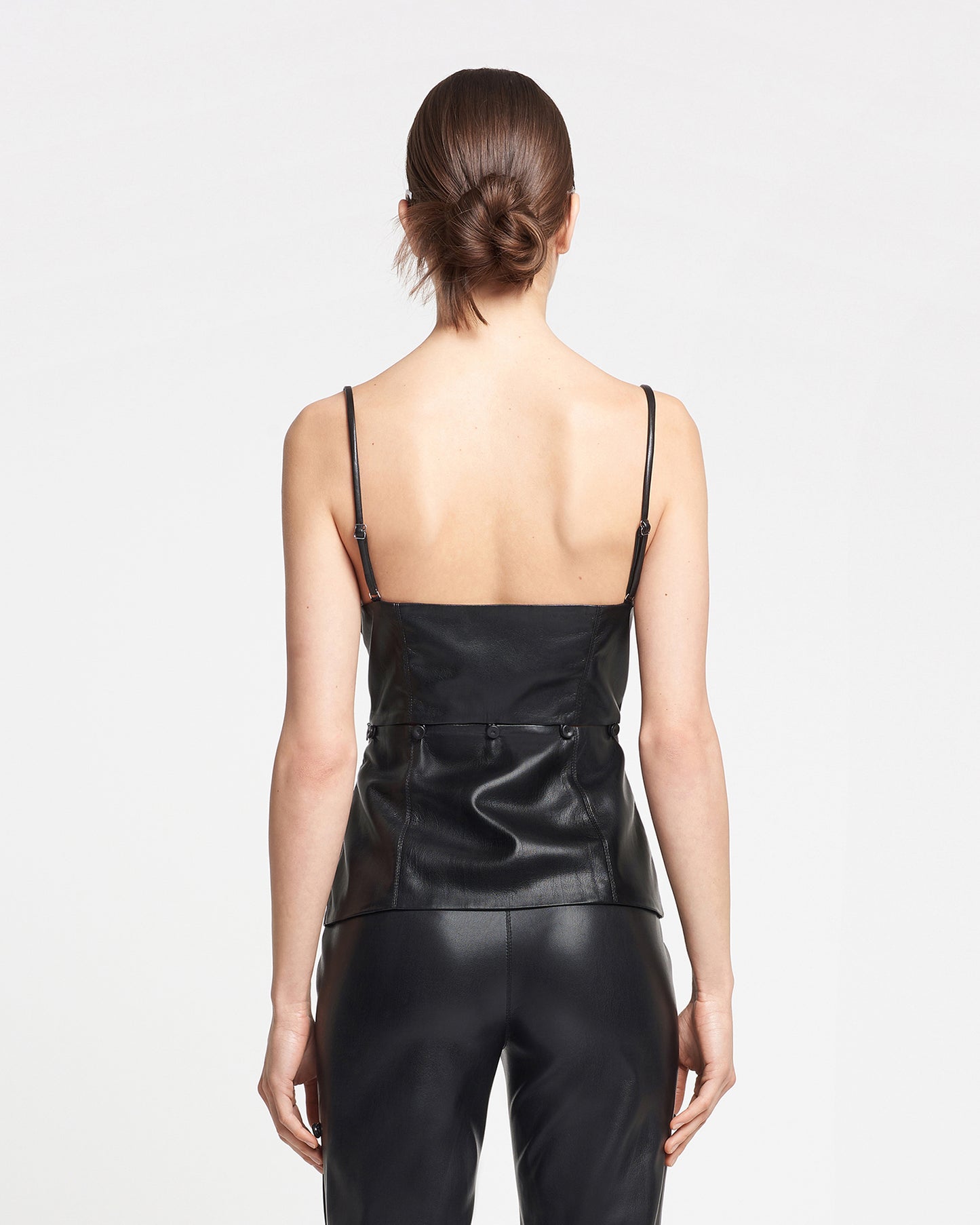 Gydia - Okobor™ Alt-Leather Top - Black