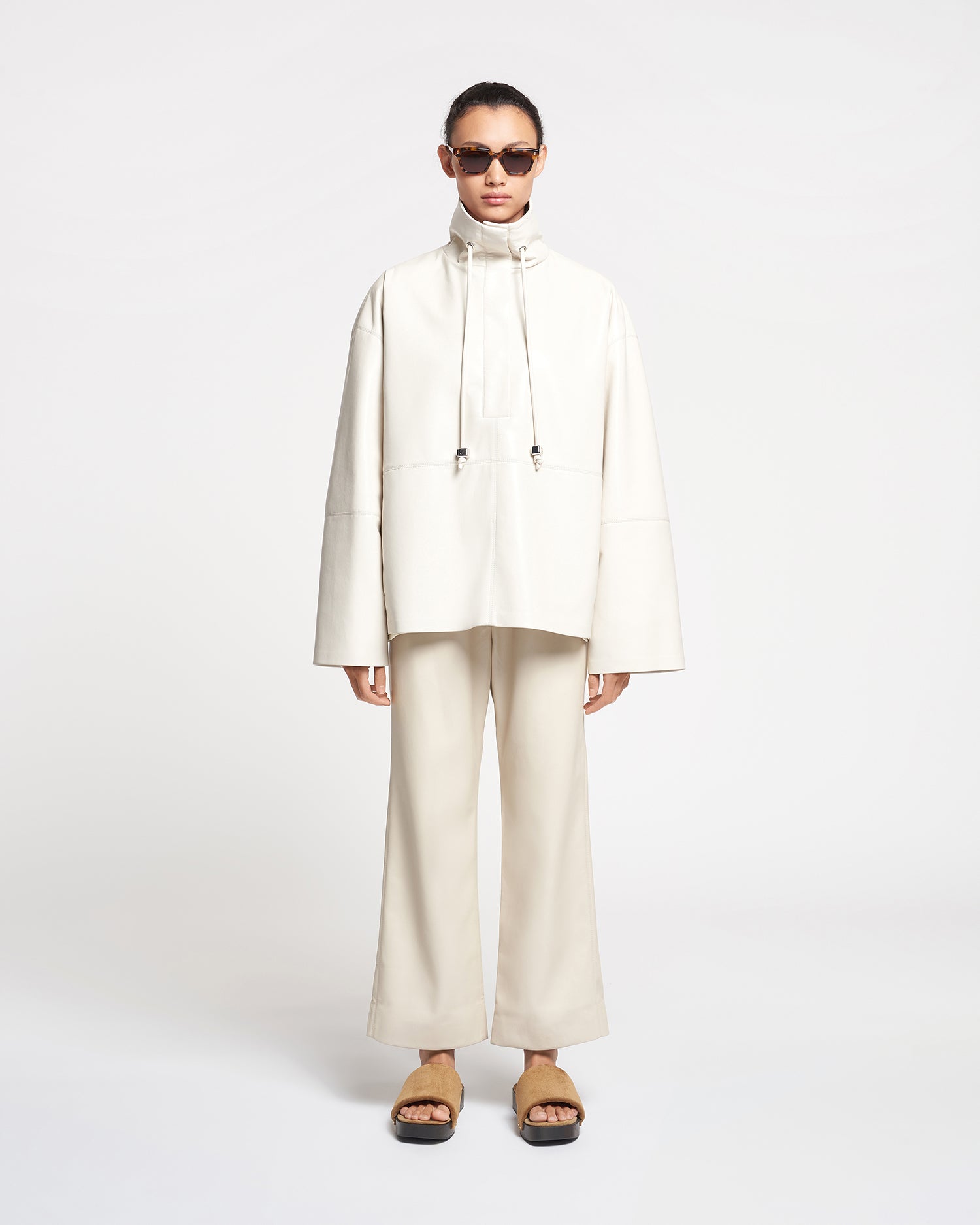 Yvette - Regenerated Leather Jacket - Crayon