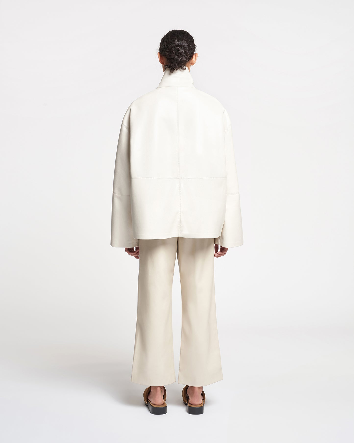 Yvette - Regenerated Leather Jacket - Crayon