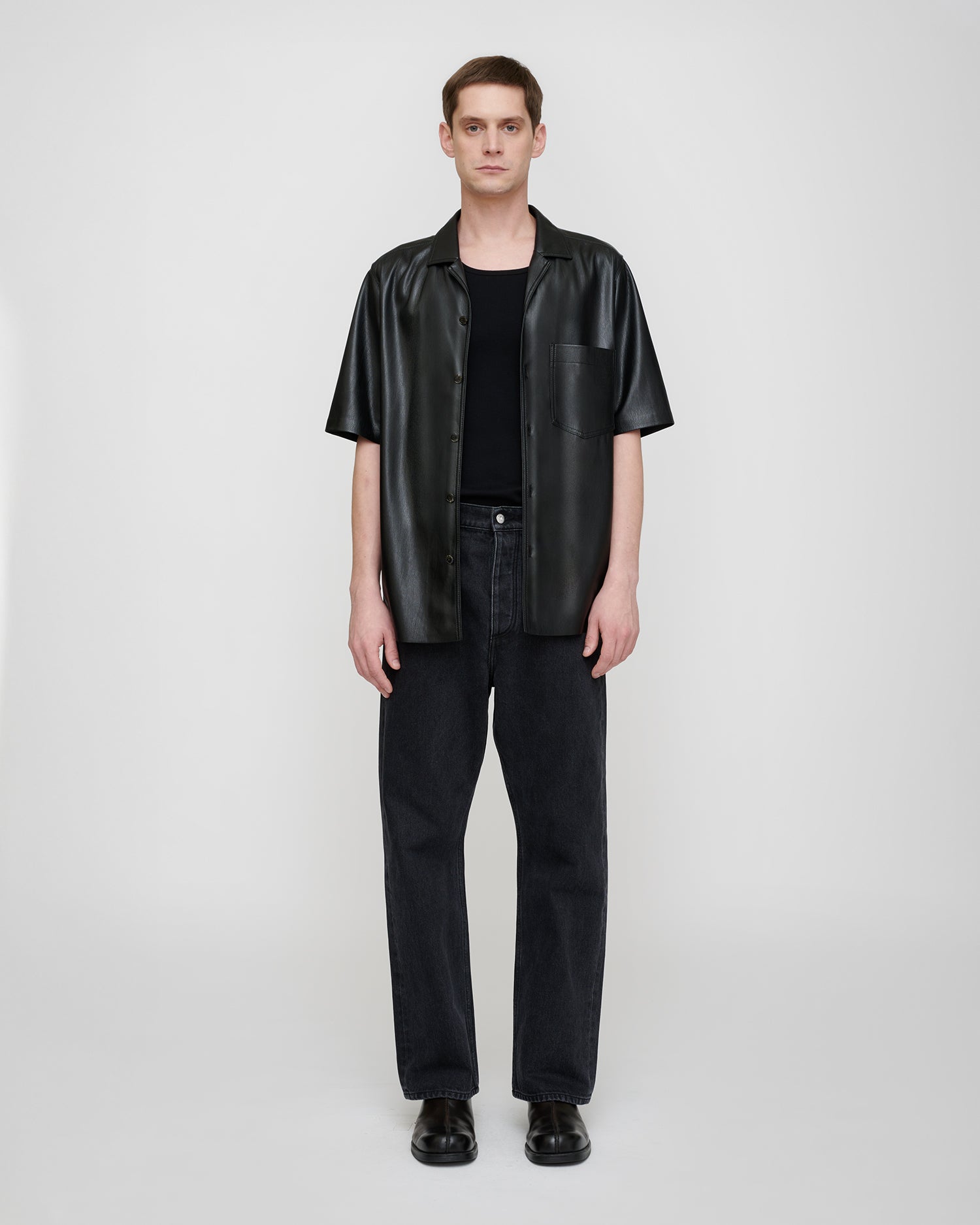 Bodil - Okobor™ Alt-Leather Shirt - Black