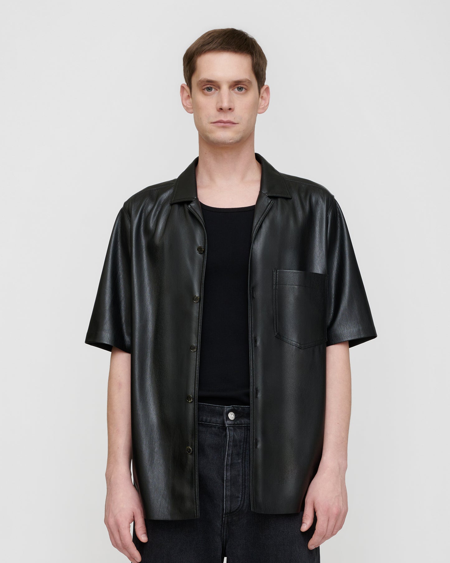 Bodil - Okobor™ Alt-Leather Shirt - Black