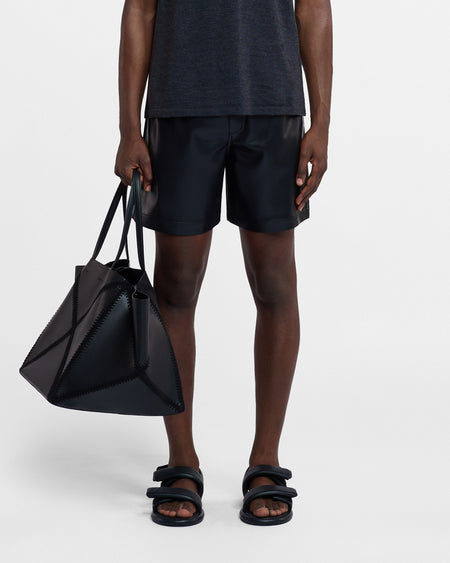Doxxi - Okobor™ Alt-Leather Shorts - Black