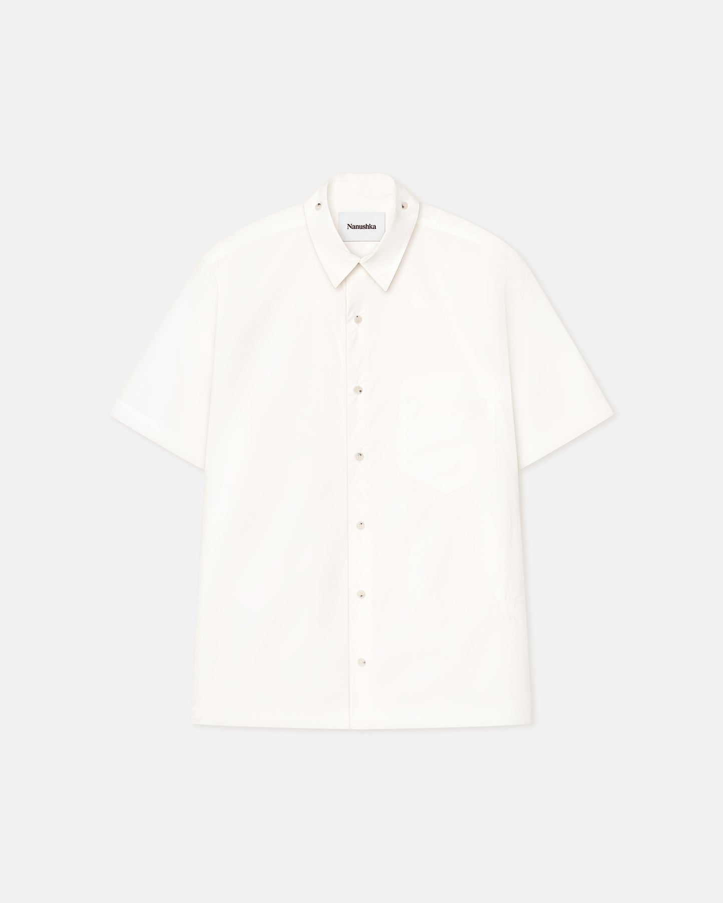 Adam - Short Sleeve Poplin Shirt - White