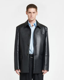 Danick - Regenerated Leather Jacket - Black