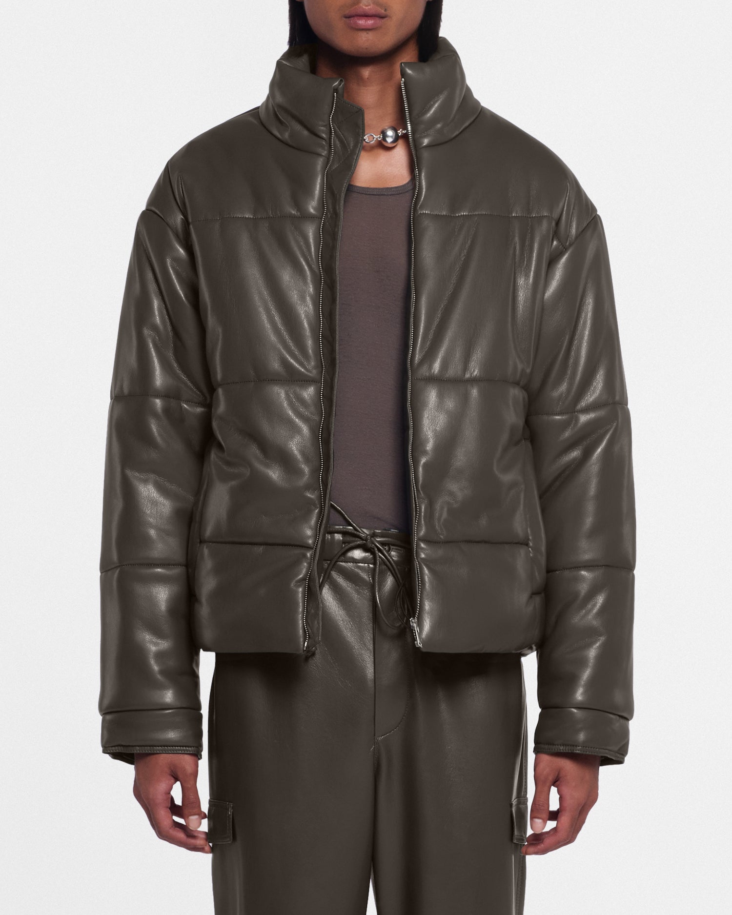 Nanushka - Hide - Okobor Alt-Leather Puffer Jacket - Black