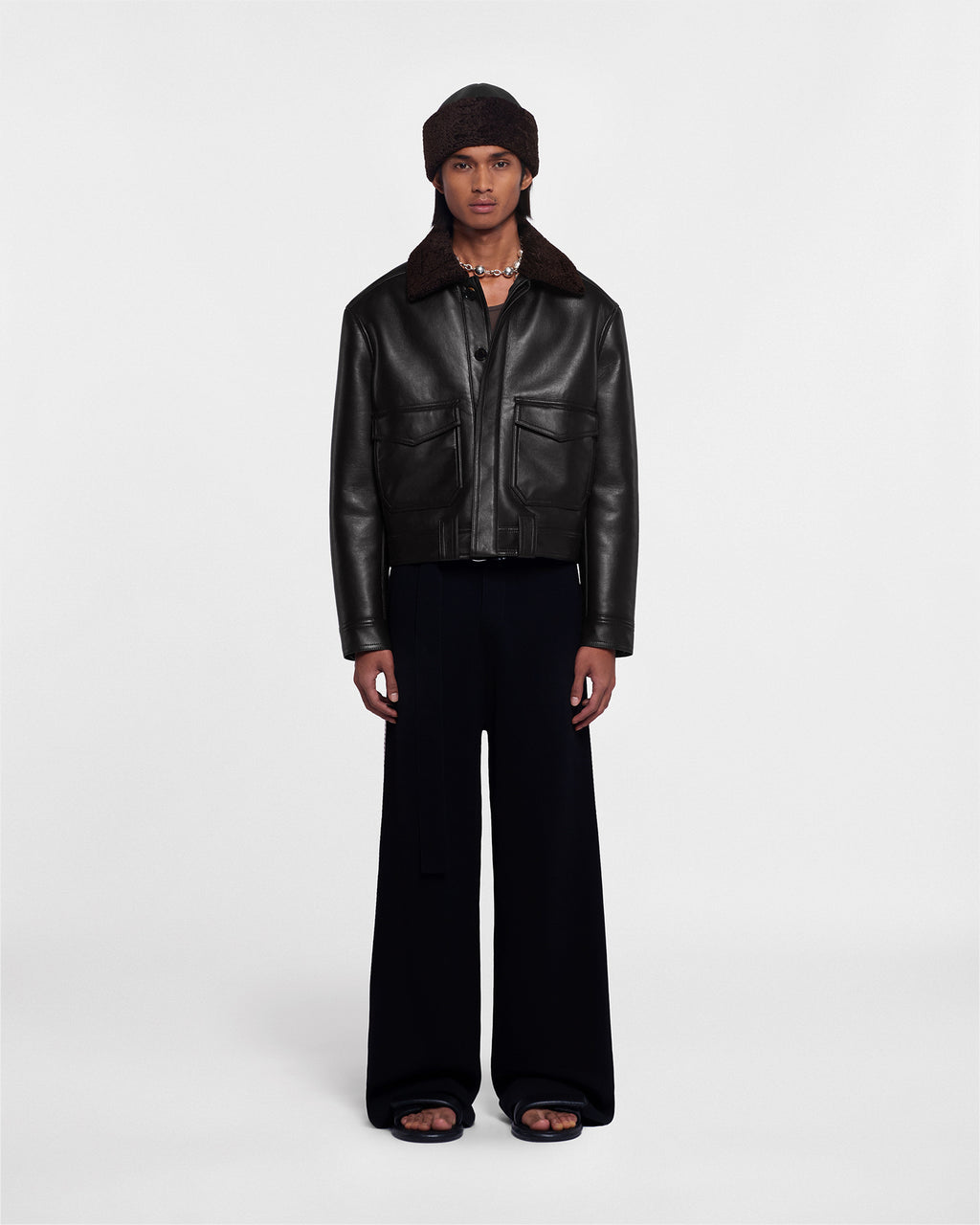 Ruben - Cropped jacket - Black Brown