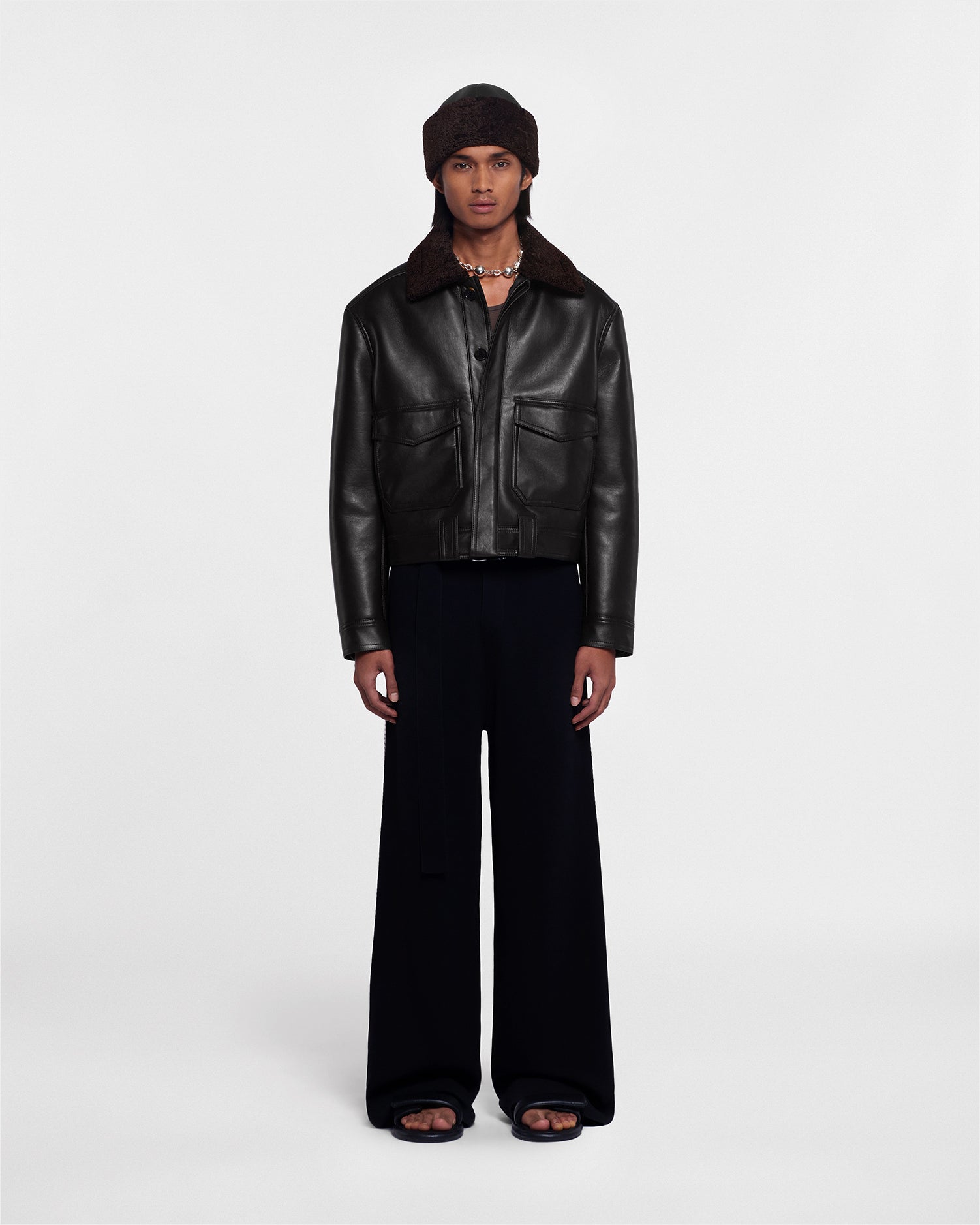 Ruben - Cropped jacket - Black Brown