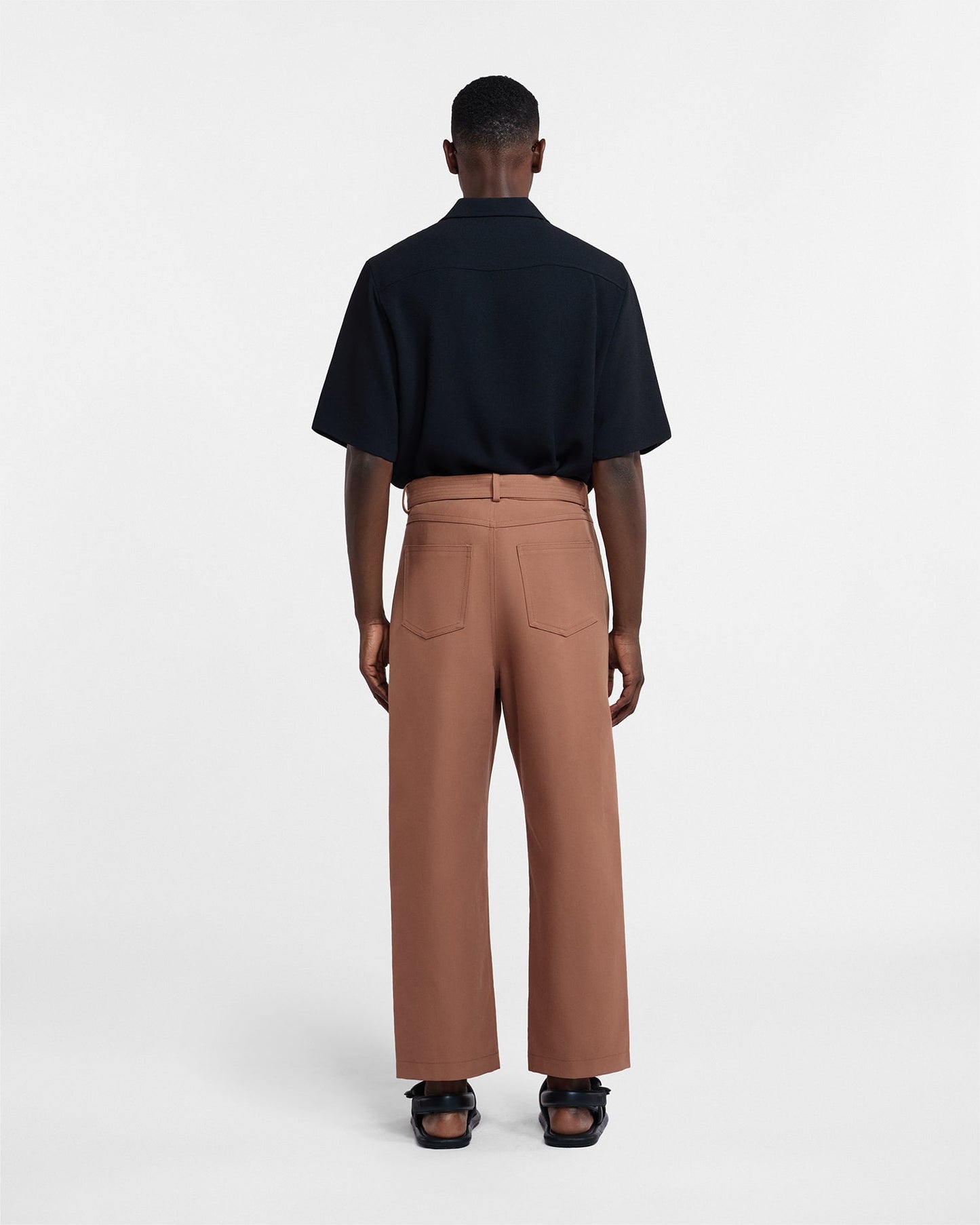 Ferre - Structured Twill Pants - Rust Twill