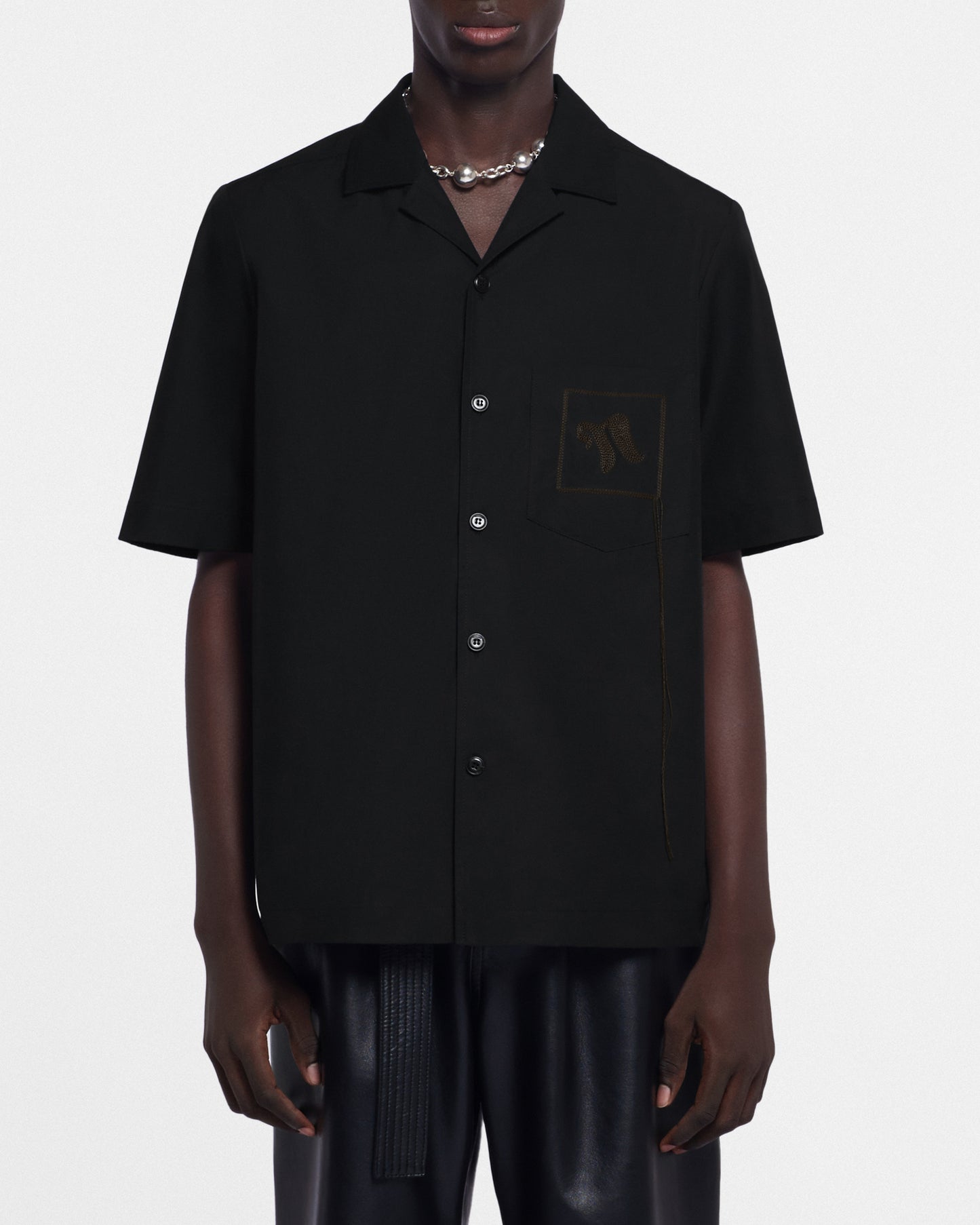 Bodil - Short-Sleeve Shirt - Off Black