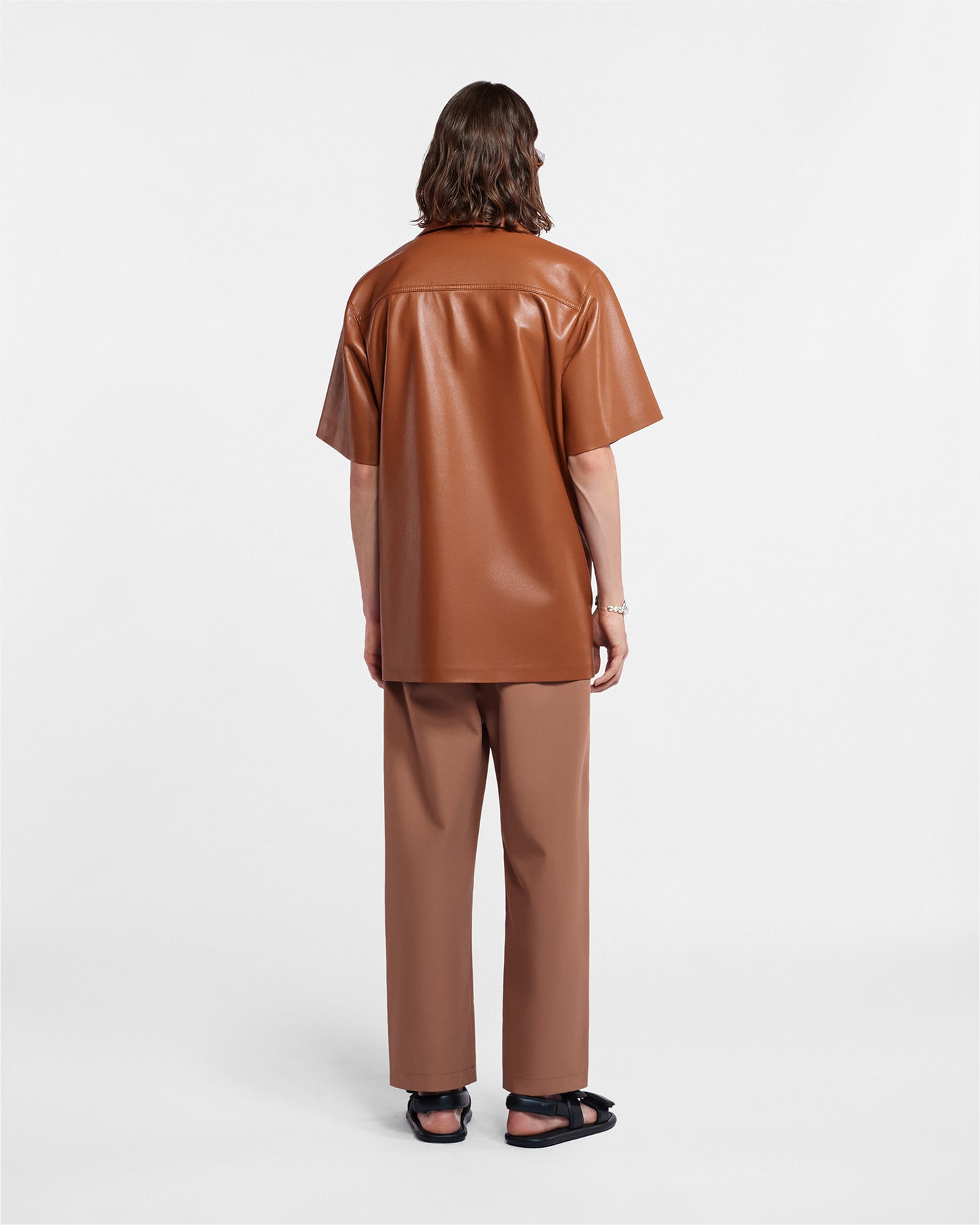 Carrick - Regenerated Leather Shirt - Tan