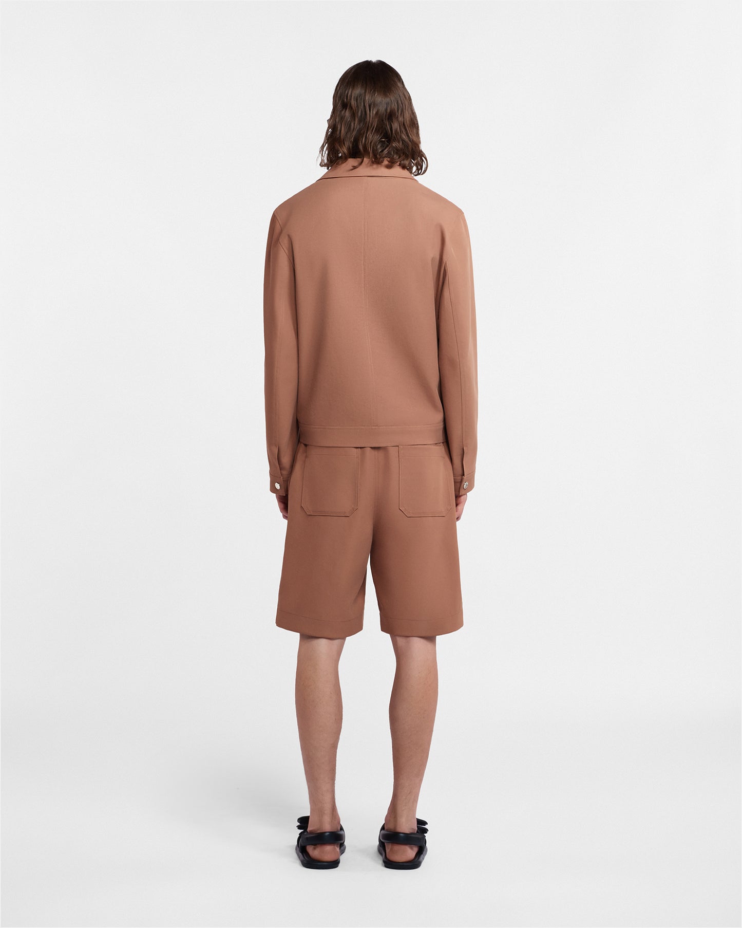 Callen - Structured Twill Shorts - Rust Twill
