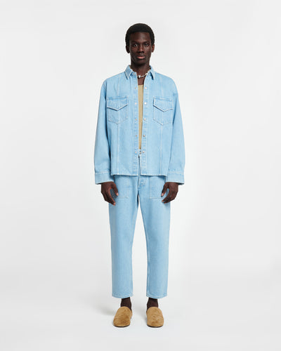 Tristo - Patch Pocket Denim Overshirt - Eco Light Wash