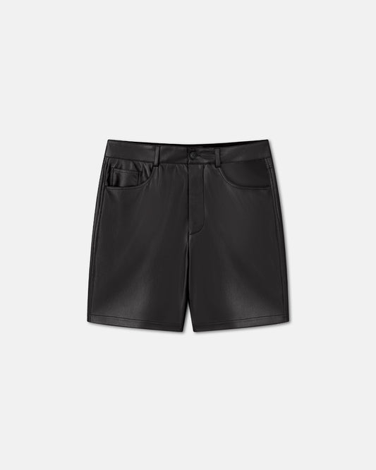 Novan - Okobor™ Alt-Leather Shorts - Black