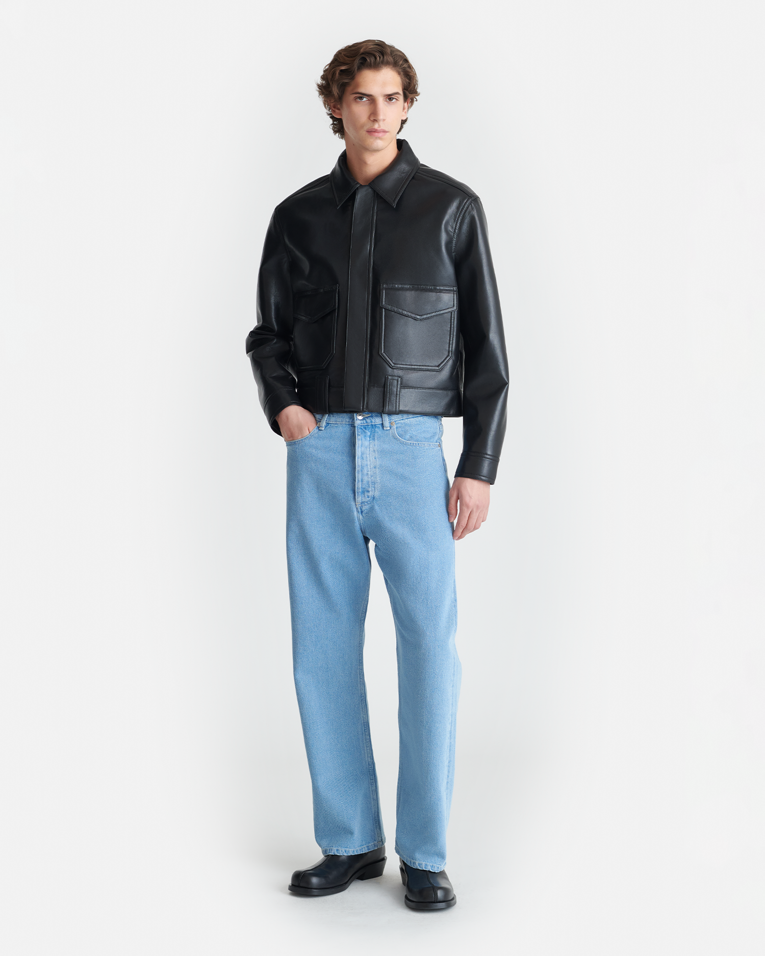 Ruben - Regenerated Leather Jacket - Black