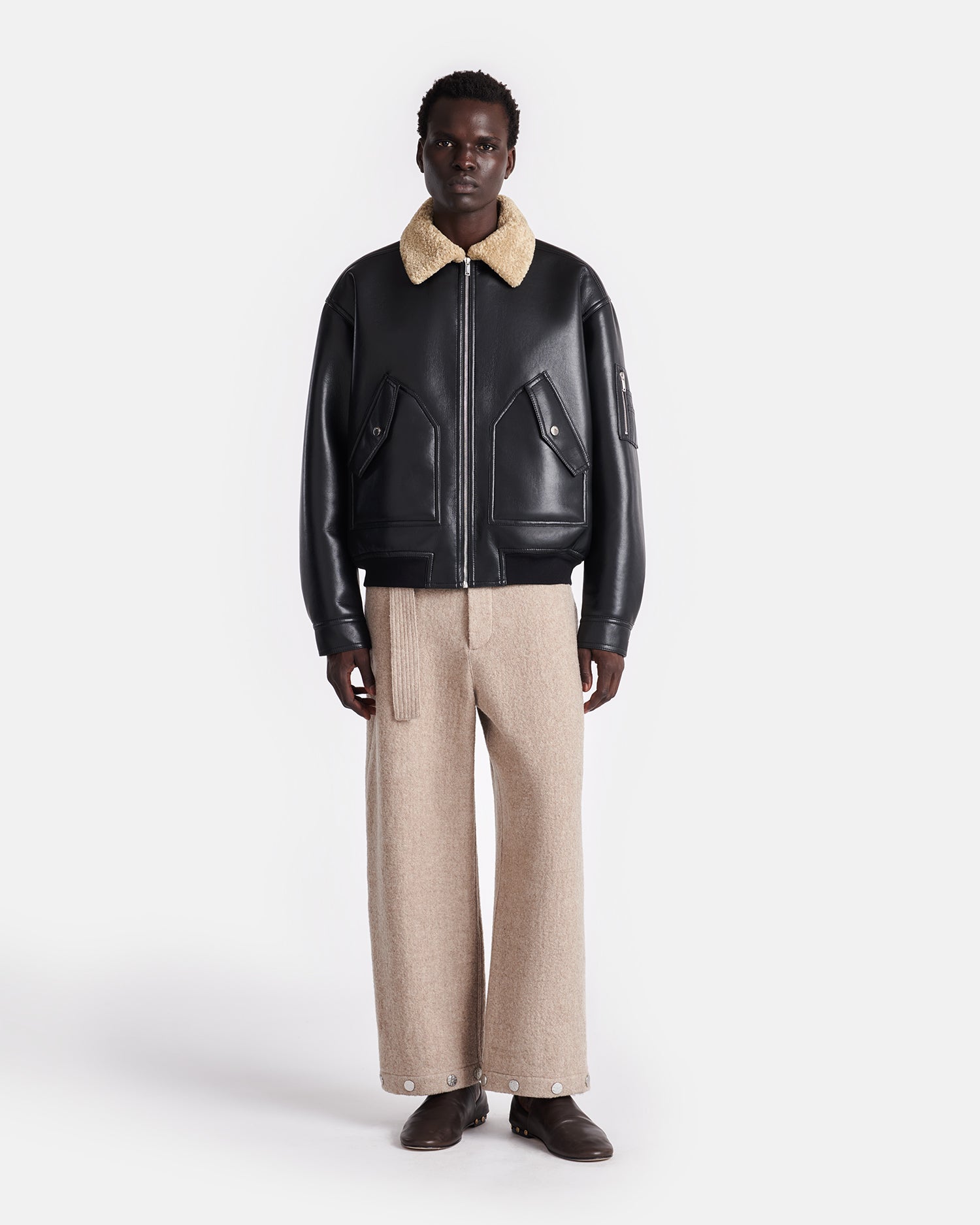 Lude Flight jacket Cornstalk Black