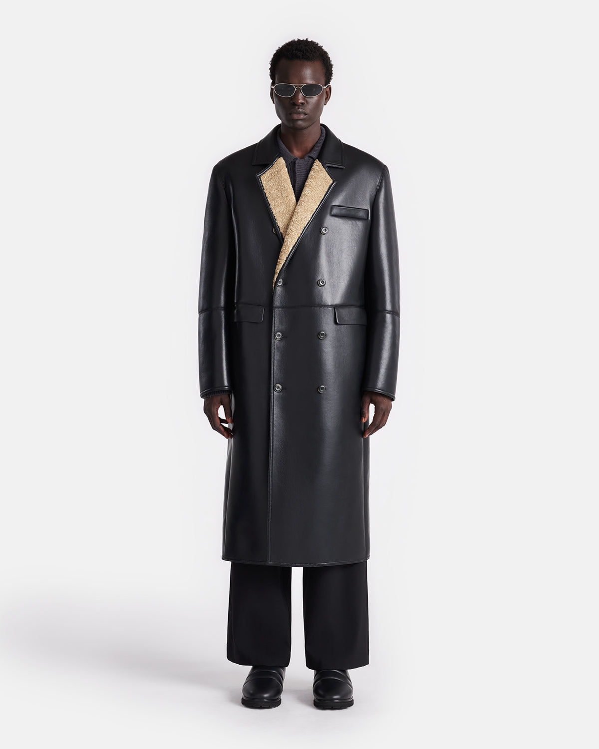 Sverre Coat Cornstalk Black