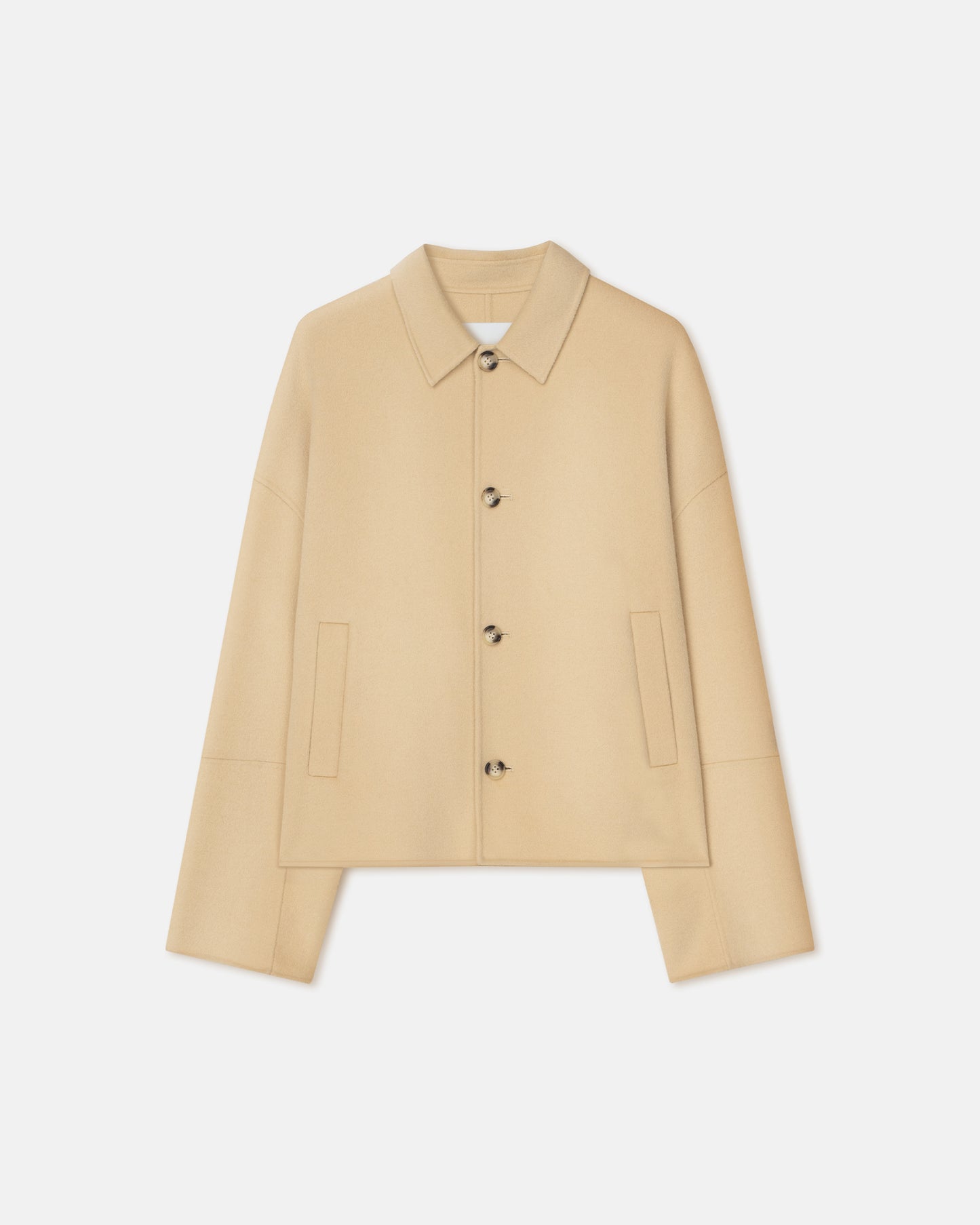 Marcin - Double Wool And Silk Blend Jacket - Creme