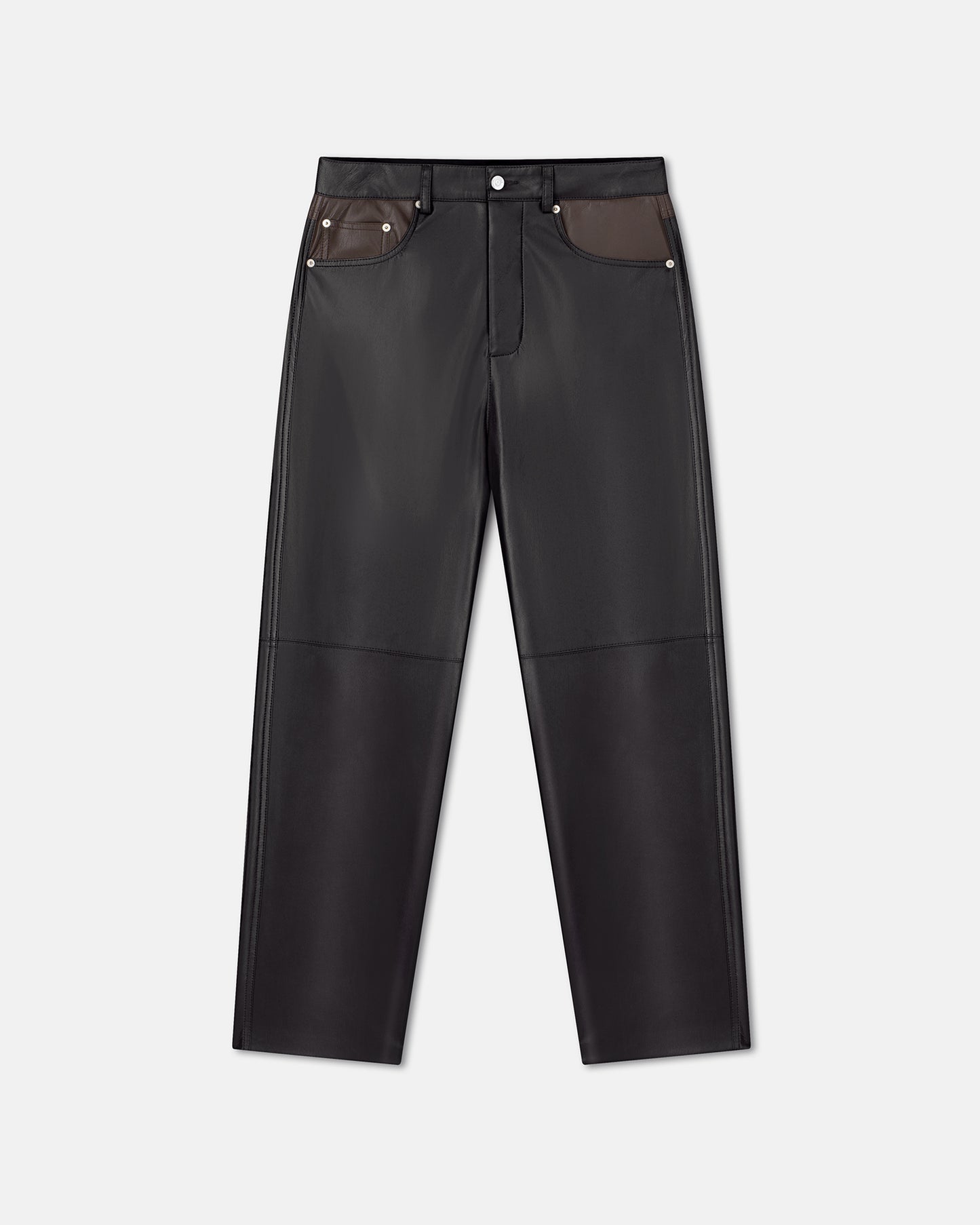 Aric - Okobor™ Alt-Leather Pants - Shiitake/Black